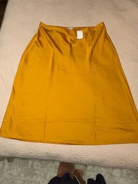 J. Crew Golden Ochre Elastic Waist Skirt